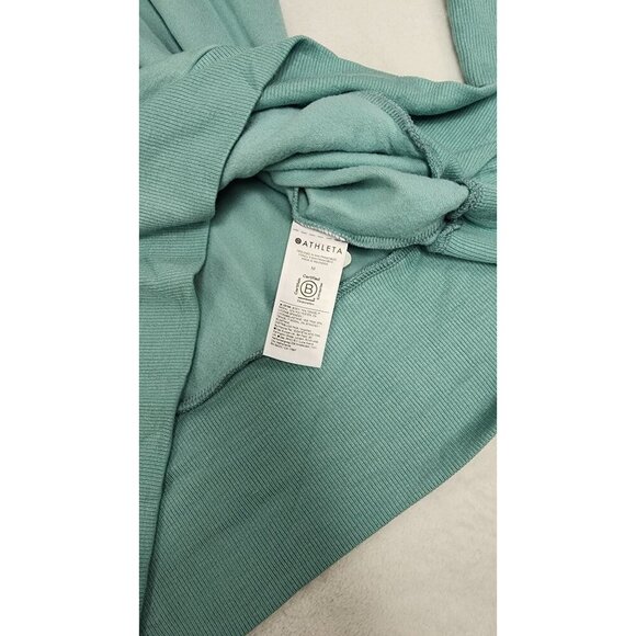 Athleta Purana V-Neck Wrap Sweatshirt Mint Medium - Picture 8 of 8